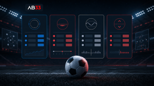 Football odds comparison showing Decimal, Hong Kong, Malay and Indo formats with AB33 logo