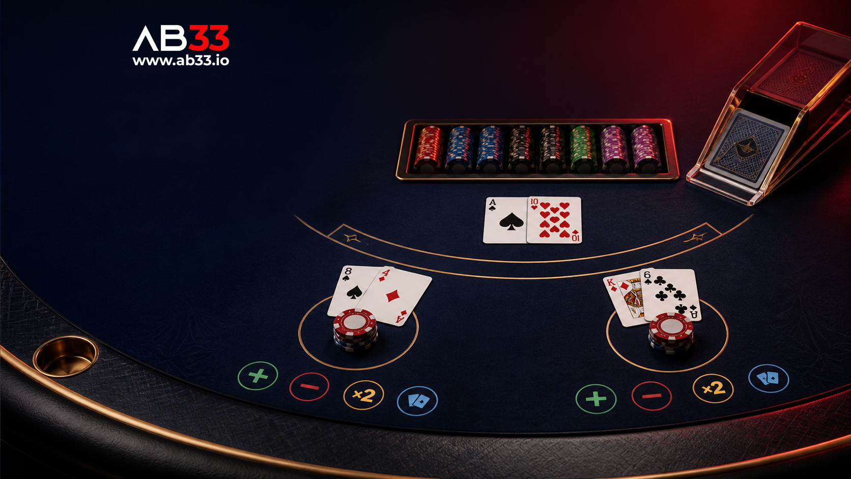 Blackjack rules guide showing hit, stand, double down and split concepts