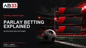 Football parlay betting guide showing multiple connected selections and settlement rules