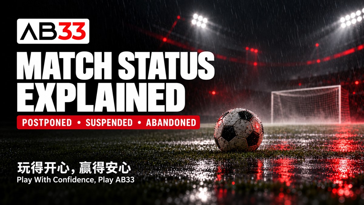 An empty floodlit football pitch in rainy conditions, illustrating interrupted-match updates.